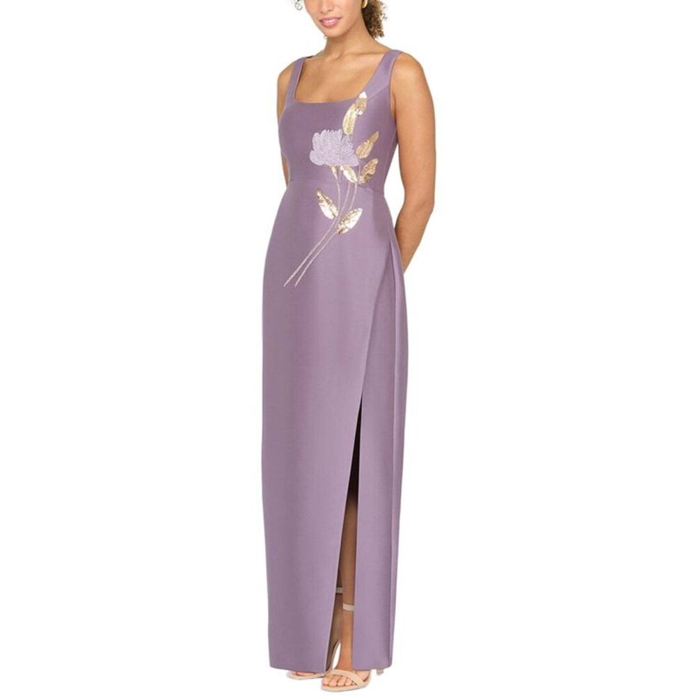 Kay Unger Womens  Paloma Embellished Column Gown